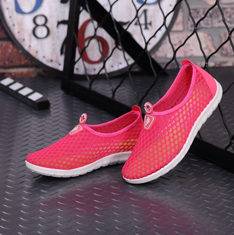 Pink Net Casual Shoes Import