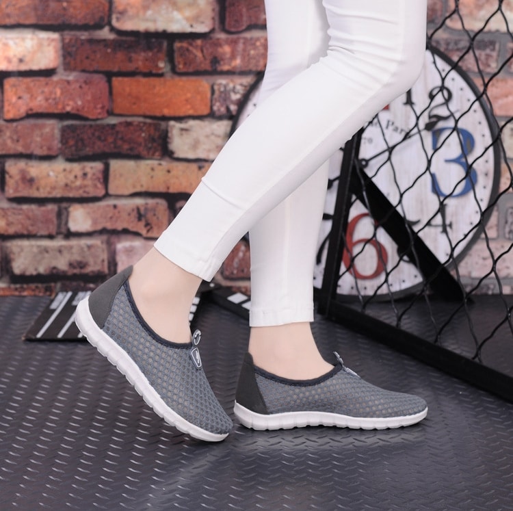 Gray Net Casual Shoes Import