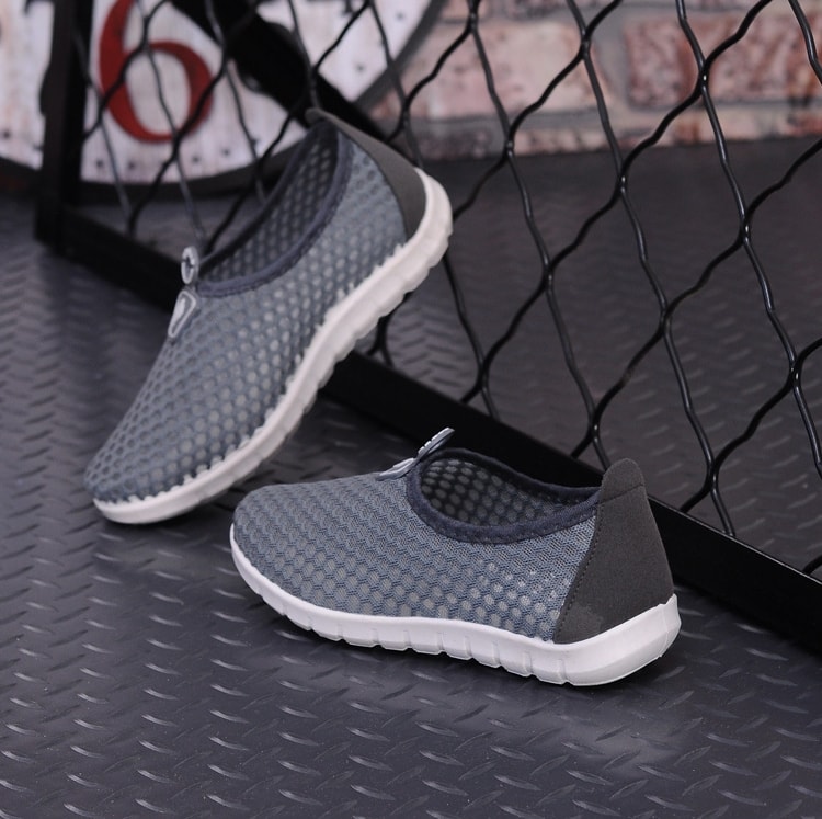 Gray Net Casual Shoes Import