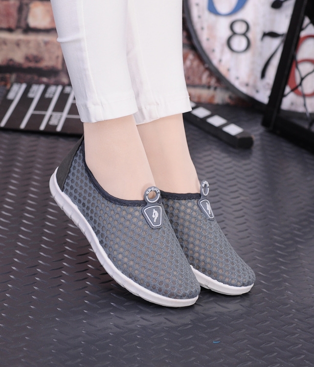 Gray Net Casual Shoes Import