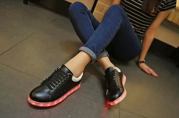 Black Casual LED Shoes Import - Female