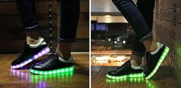 Black Casual LED Shoes Import - Female