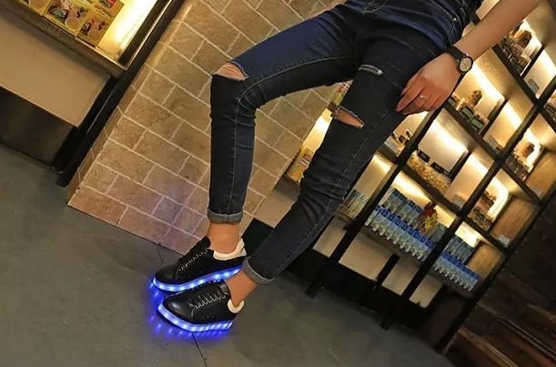 Black Casual LED Shoes Import - Female