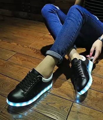 Black Casual LED Shoes Import - Female