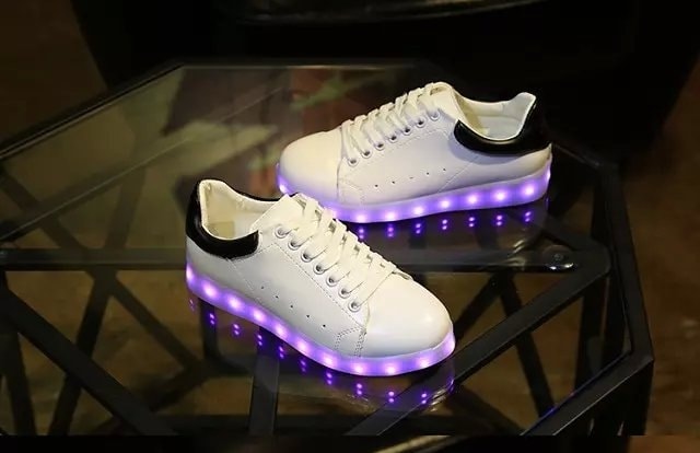 White Casual LED Shoes Import - Female