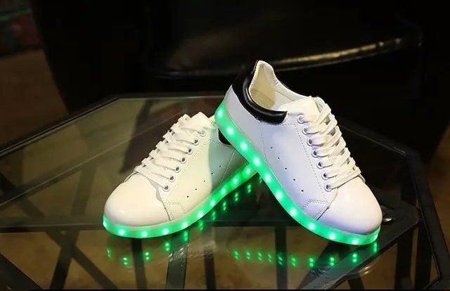 White Casual LED Shoes Import - Female