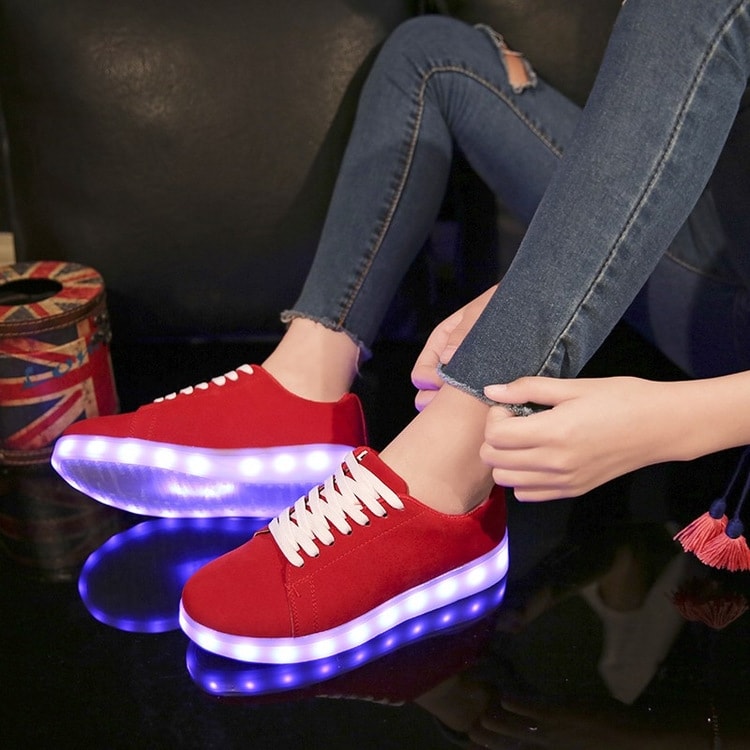 Red Casual LED Sport Shoes Import - Unisex Adult