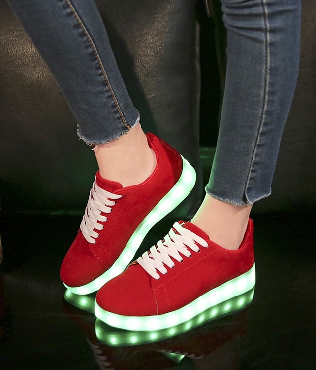 Red Casual LED Sport Shoes Import - Unisex Adult