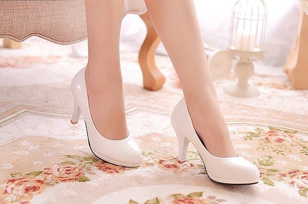 White High Heel Party Shoes Import