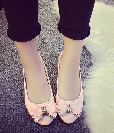 Pink Korean Flat Shoes Import