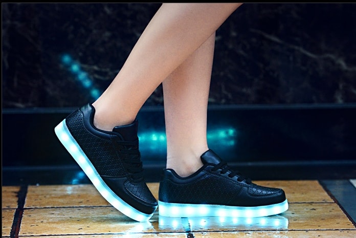 Black Casual Korean Style LED Shoes - Unisex Adult