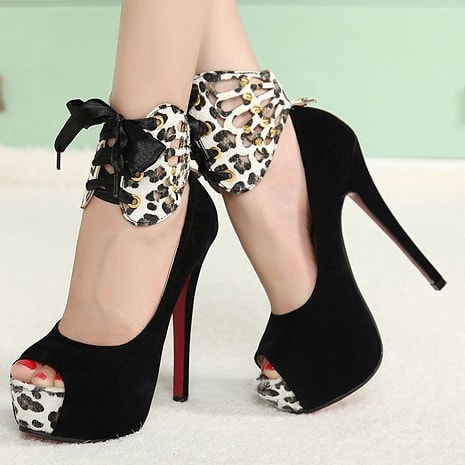 Black Korean High Heel Party Shoes