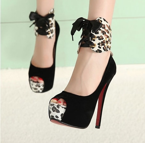 Black Korean High Heel Party Shoes