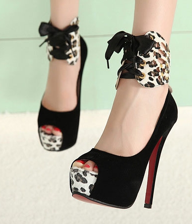 Black Korean High Heel Party Shoes