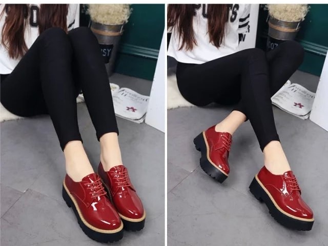 Red British Martin Shoes Import