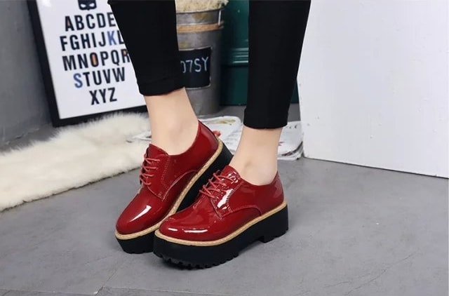 Red British Martin Shoes Import