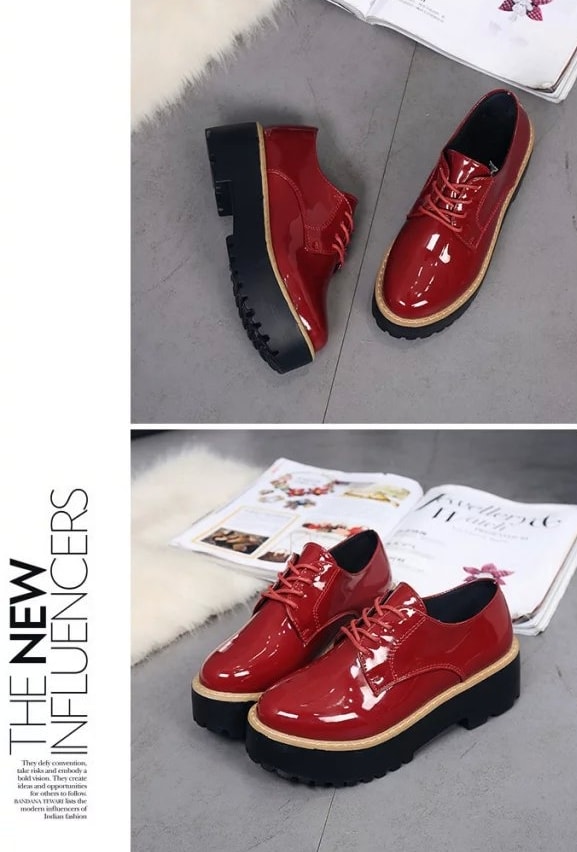 Red British Martin Shoes Import