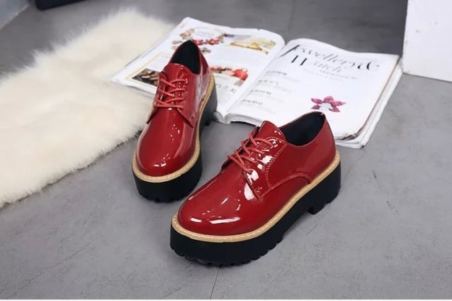 Red British Martin Shoes Import