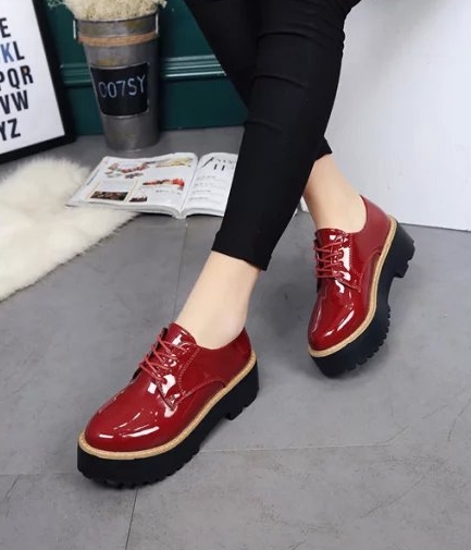 Red British Martin Shoes Import