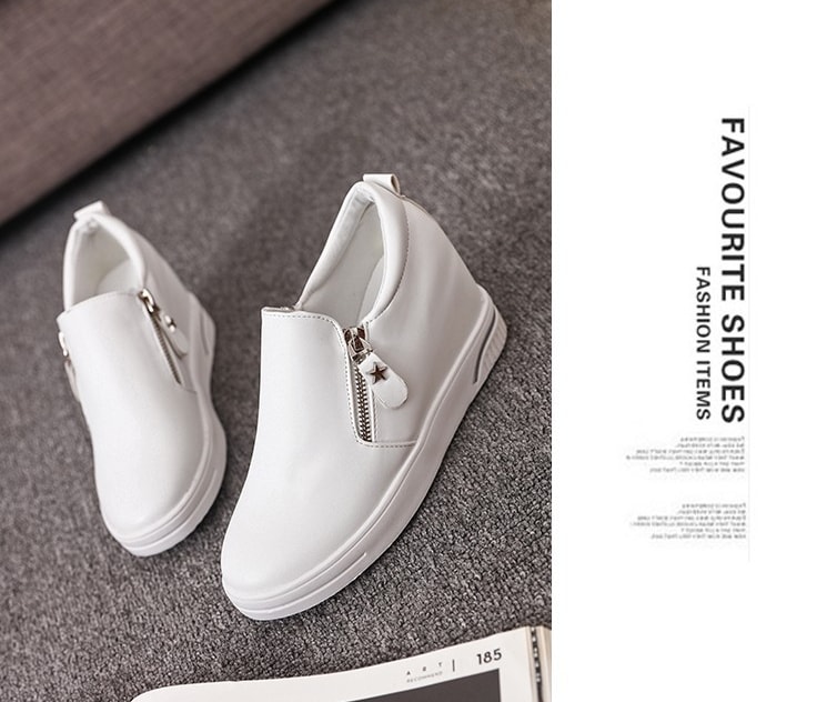 White Casual Loafer Flat Shoes Import