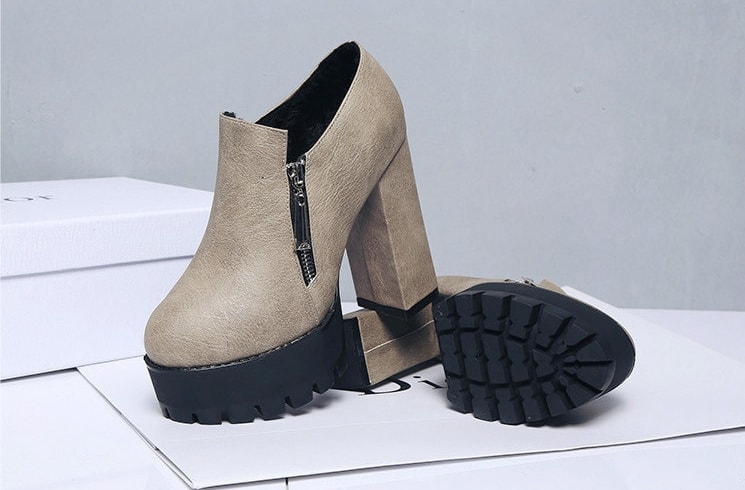 Gray Thick Crust Semi Boot Import