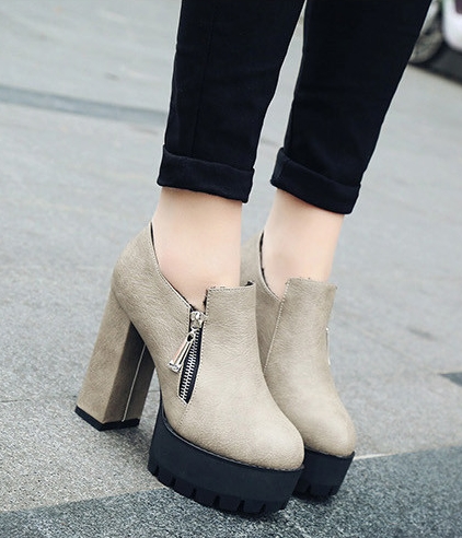 Gray Thick Crust Semi Boot Import