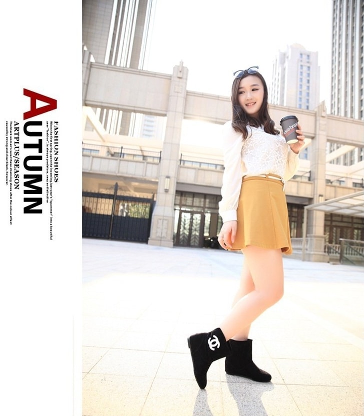 Black Casual Soft Boot Import