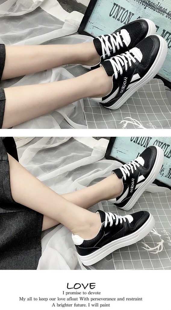 Black Casual Thick Crust Sneaker Import