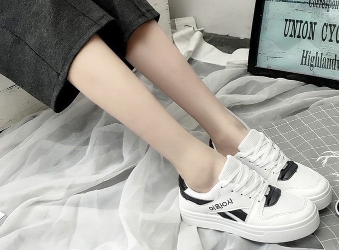 White Casual Thick Crust Sneaker Import