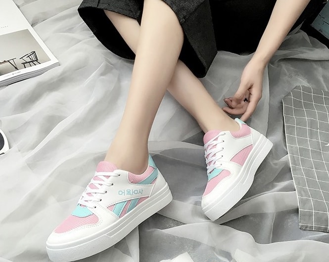 Pink Casual Thick Crust Sneaker Import