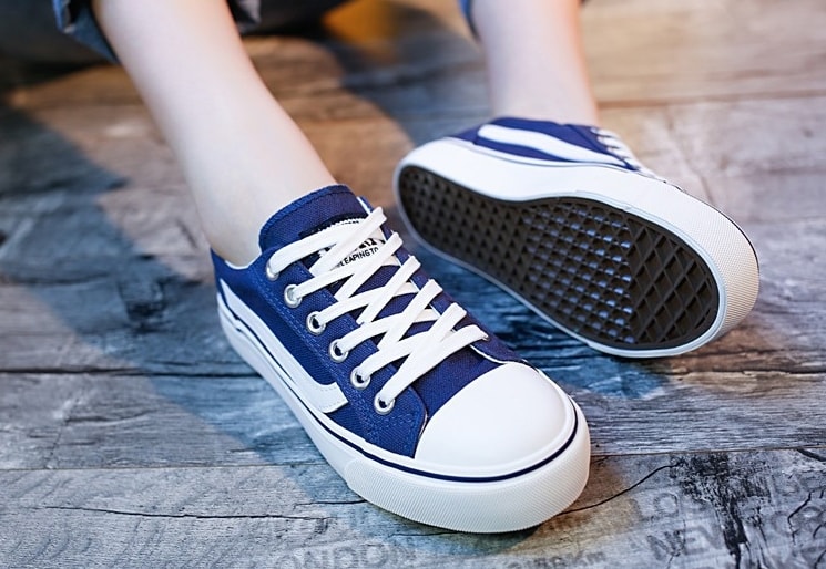 Blue Casual Canvas Shoes Import