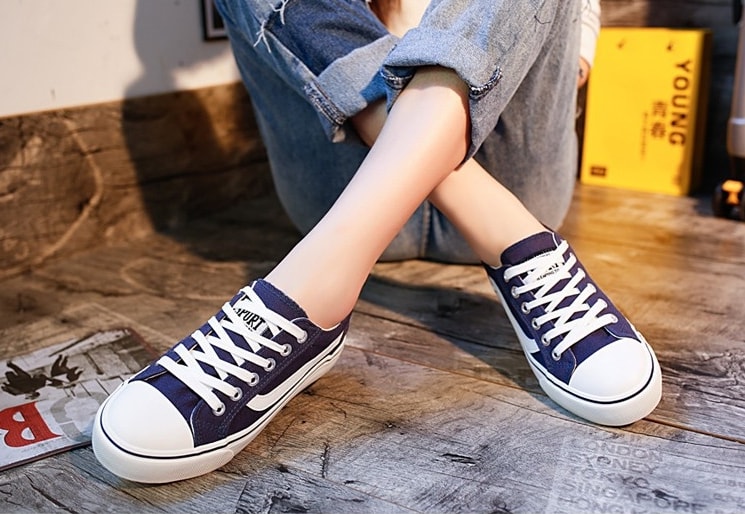 Blue Casual Canvas Shoes Import