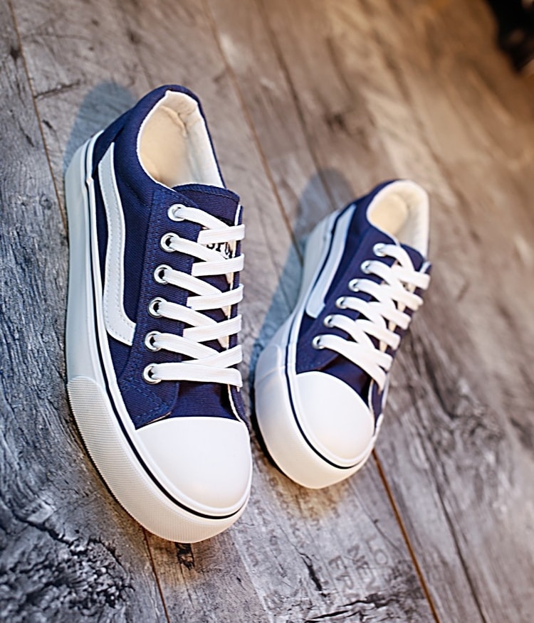 Blue Casual Canvas Shoes Import