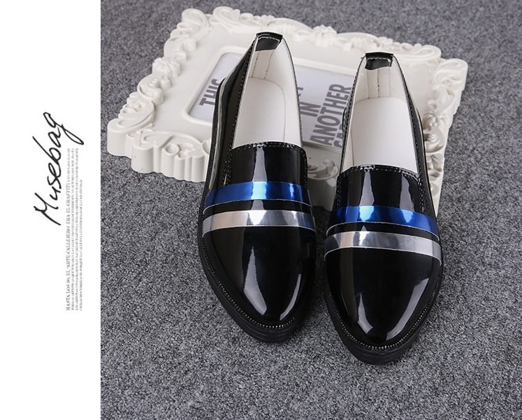 Black Casual Flat Shoes Import