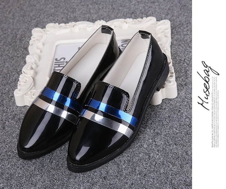 Black Casual Flat Shoes Import