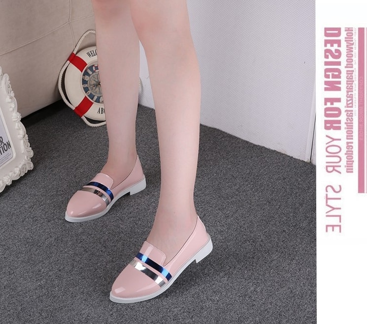 Pink Casual Flat Shoes Import