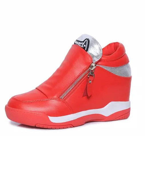 Red Zipper Martin Boots Import