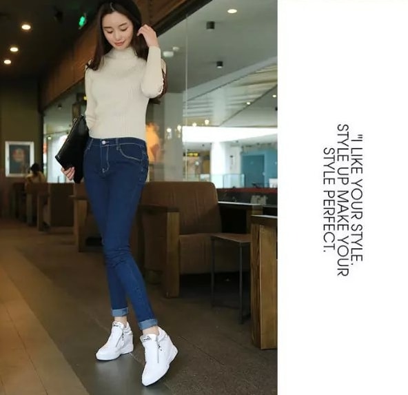 White Zipper Martin Boots Import