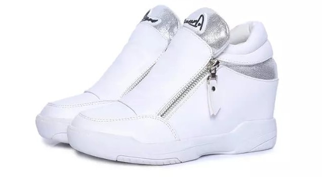 White Zipper Martin Boots Import