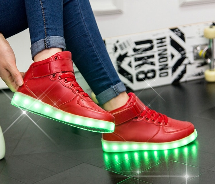 Red High Strap Luminous Shoe - Unisex Adult