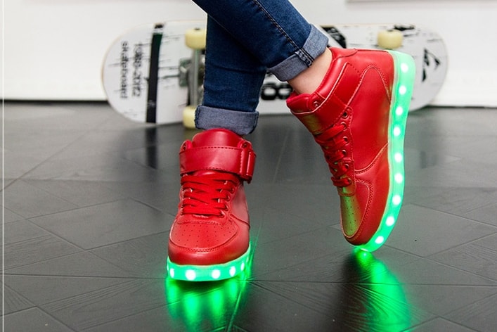 Red High Strap Luminous Shoe - Unisex Adult