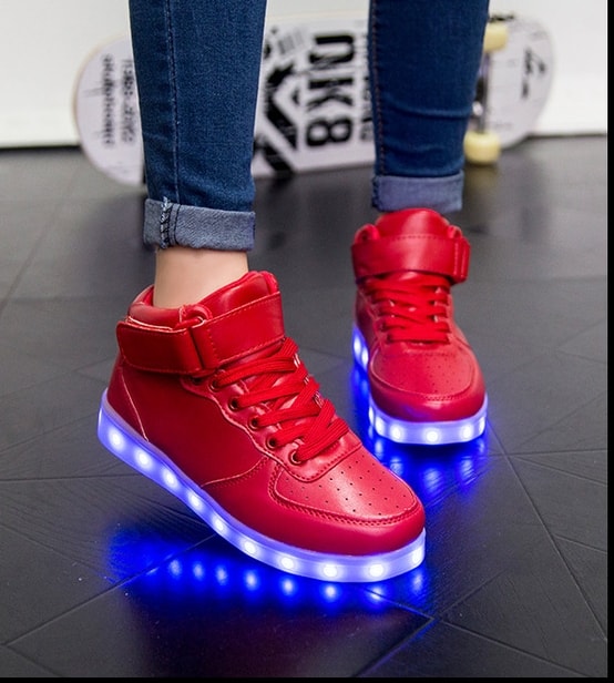 Red High Strap Luminous Shoe - Unisex Adult