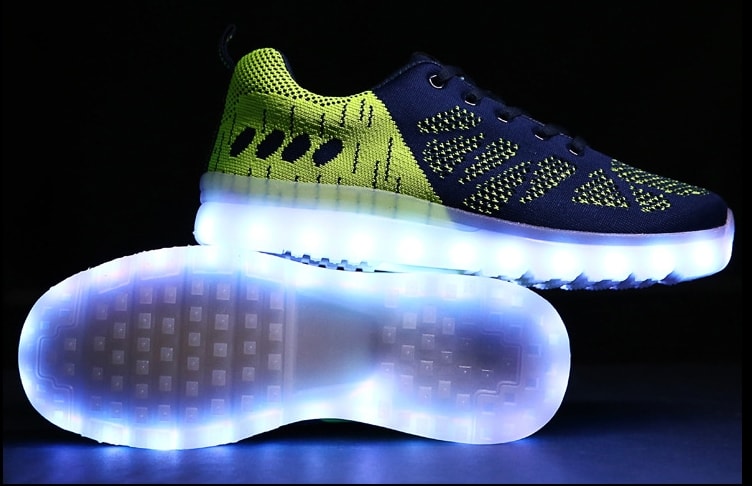 Blue & Green Casual Sport LED shoes - Unisex Adult