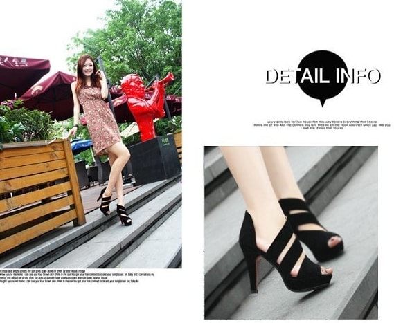 Black High Heel Party Shoes Import