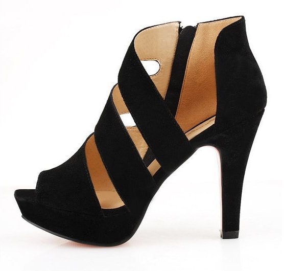 Black High Heel Party Shoes Import