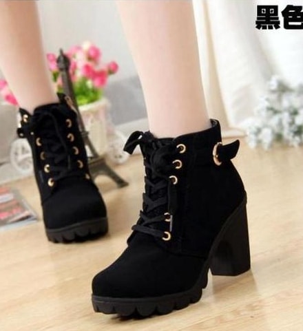 Black Casual Martin Boots