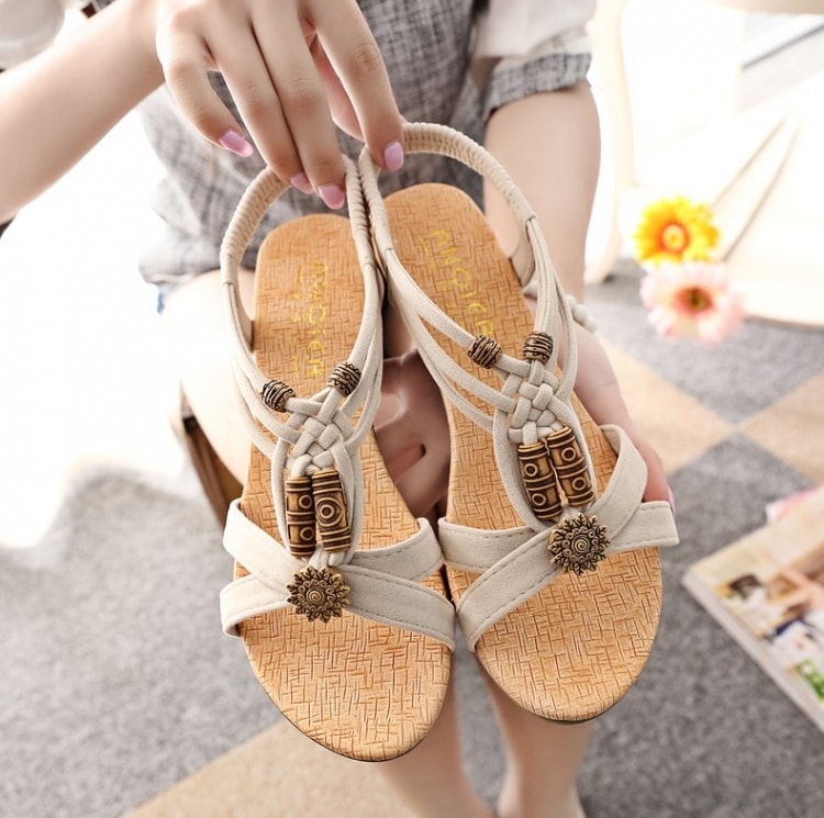 Beige Bohemian Sandal korea Import