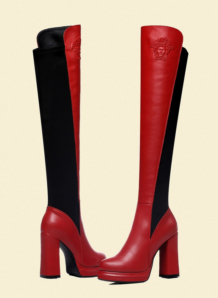 Red High Heel Knee Boots GucciHeaven Original