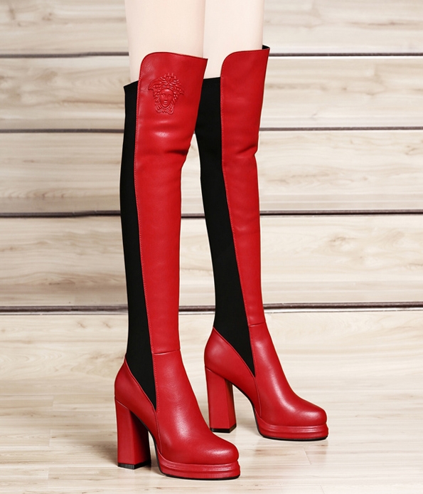 Red High Heel Knee Boots GucciHeaven Original