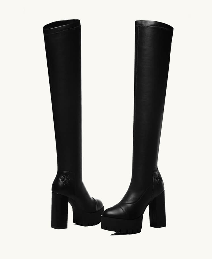 Black High Knee Boots GucciHeaven Original